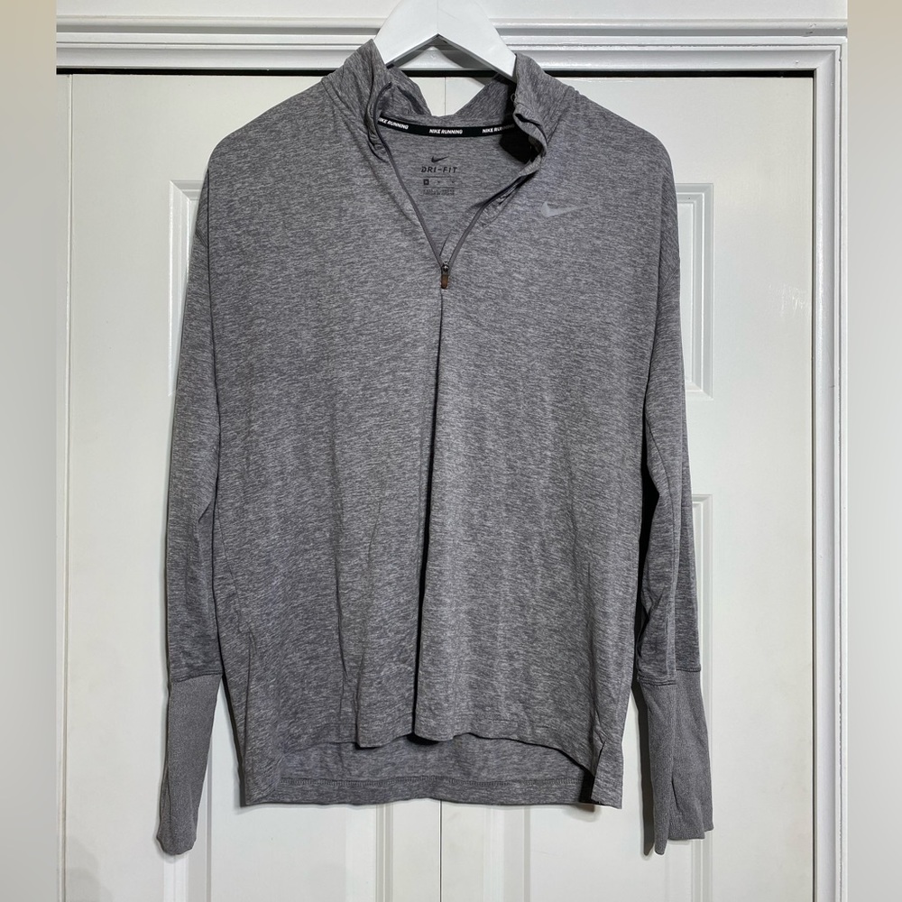 Nike running dri fit quarter zip with thumb holes size small